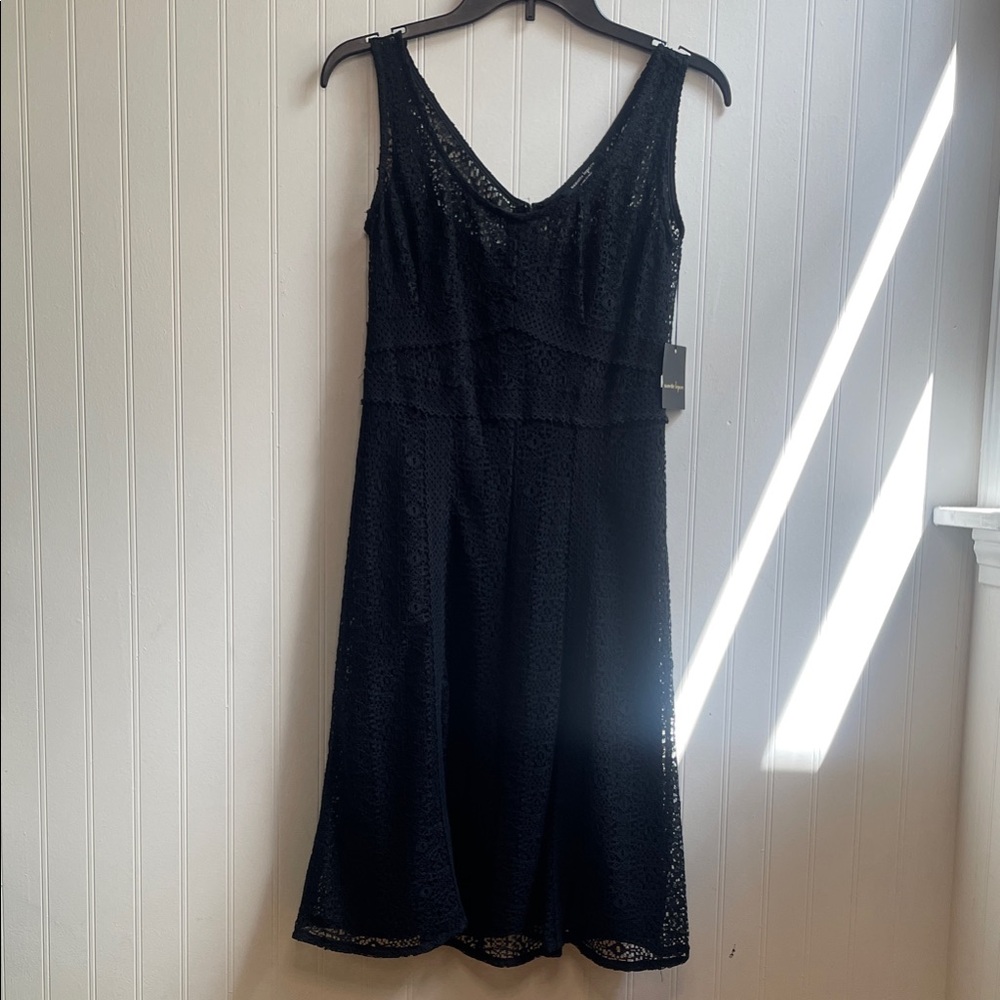 Nanette Lepore Black Lace Midi Dress